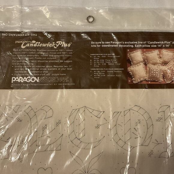 PARAGON Candlewick-Plus Embroidery Kit in Cream and Brown - Picture 2 of 4